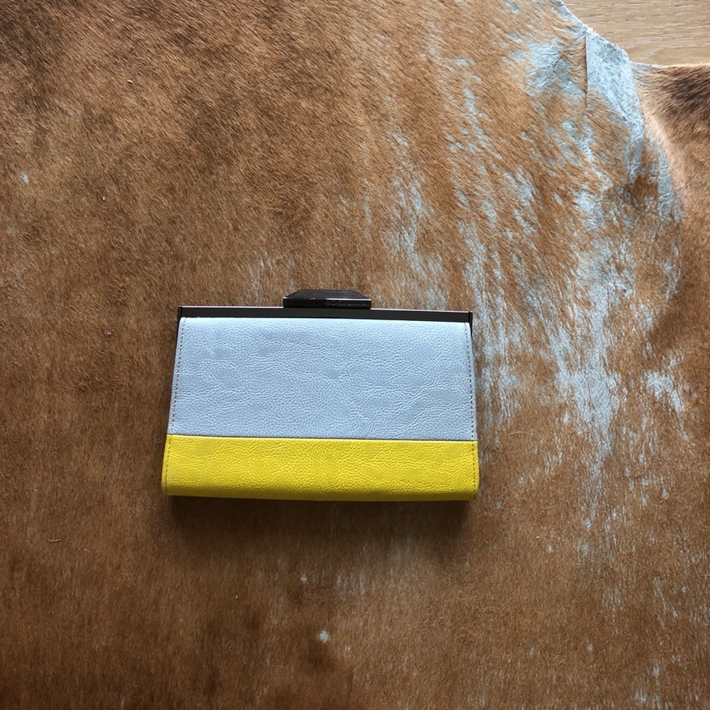 Rachel Roy two tone clutch